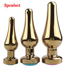 3 uds Metal Anal Plug Set Anus dilatador estimulador G Spot Butt Plug juguetes sexuales eróticos para adultos mujer hombre Ass Plug masturbación 2024 - compra barato