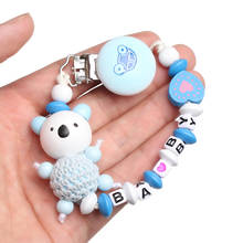 Cute Baby Pacifier Clip Chain Infant Lovely Cartoon Bear Letters Chew Toys Teether Dummy Clips Holder Baby Soother Nipple Feed 2024 - buy cheap