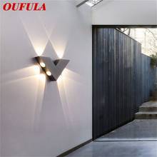 Настенное бра OUFULA в форме V, уличный креативный водонепроницаемый светильник для внутреннего дворика, современный светодиодный светильник для дома 2024 - купить недорого