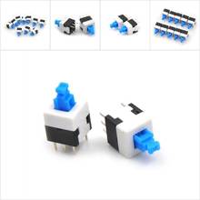 10Pcs Travamento Interruptor Duplo Row Pin Botão Interruptor Auto-bloqueio 6 8*8 2024 - compre barato