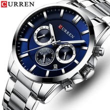 New Watches Men Top Brand CURREN  Luxury Quartz Watch Mens Casual Military Wristwatch Stainless Steel Clock with Chronograph 2024 - buy cheap