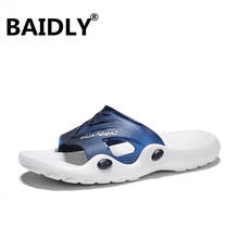 Men Slippers Breathable Summer Men's Beach Slippers PVC Flip Flops Shoes for Male Sandals Jelly Water Shoes 2024 - buy cheap