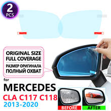 Cubierta de espejo retrovisor antiniebla para Mercedes Benz clase CLA C117 C118 2013 ~ 2020, accesorios CLA180 200 220 250 AMG CLA200 2024 - compra barato