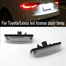 Luz led de número da placa de licença, 2 peças, toyota camry aurion avensis versão echo prido lexus is200 is300 1999 ~ 2005 2024 - compre barato