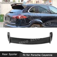 Carbon Fiber Car Rear Trunk Lip Middle Spoiler Roof Spoilers Wings for Porsche Cayenne 958 SUV 4 Door GTS S Sport 2015-2017 2024 - buy cheap