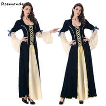 Halloween New Medieval Dress Cosplay Carnival Costume Queen Long Robe Disguise Palace Court Retro Noble Princess Woman Girls 2024 - buy cheap