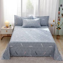 Conjunto de colchão para cama com estampa 2021 algodão, lençol liso de alta qualidade com 1 peça (fronhas para pedido), novo, 100% 2024 - compre barato