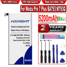 HSABAT-batería BA793 de 5200mAh para Meizu Pro 7 Plus, BA793, M793Q, M793M, M793H 2024 - compra barato