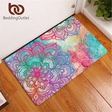 Beddingoutlet-tapete boêmio de poliéster com mandala e flores, antiderrapante, para porta da cozinha ou do quarto, disponível nas versões de 40x60cm 2024 - compre barato