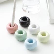 Mini suporte de cerâmica da escova de dentes, prático, portátil, viagem, para banheiro 2024 - compre barato
