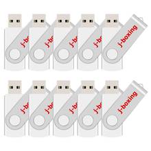 J-boxing 10PCS USB Flash Drives 16GB Metal Swivel USB 2.0 Memory Stick 1GB 2GB 4GB 8GB Rotating Pendrives 32GB Jump Drive White 2024 - buy cheap