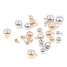10 pçs/lote Grande Buraco de Prata de Ouro Pingente Charme Ajuste Conectores Beads Para Diy Fazendo Pulseira de Cobre Com Silicone 2024 - compre barato