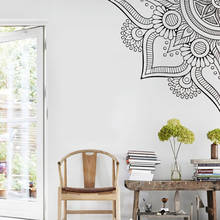 Decalques de parede mandala boêmia, adesivo de vinil para decoração de parede da sala de estar e quarto c968 2024 - compre barato
