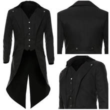 Casaco de jantar masculino medieval steampunk tailcoat gótico terno traje de halloween casaco vintage vitoriano vestido uniforme adulto 2024 - compre barato