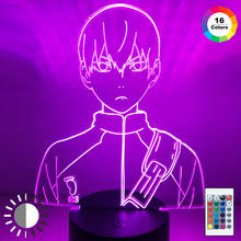 Haikyuu-Luz Led de noche acrílica para niños, figura de Shoyo Hinata, decoración de dormitorio, luz nocturna, Gadget de Manga, lámpara de mesa para niños 2024 - compra barato