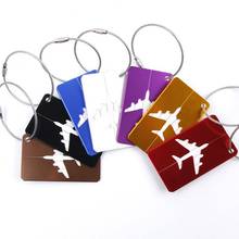 Aluminium Alloy Luggage Tags Baggage Name Tags Suitcase Address Label Holder Travel Accessories 2024 - buy cheap