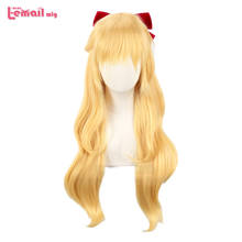 L-email peruca sailor venus, peruca para cosplay, loira, solta, resistente ao calor, sintética 2024 - compre barato