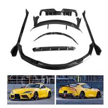 Carbon fiber Front Bumper Lip Spoiler wing Rear Diffuser Side skirt Flaps apron Body Kit Case For Toyota Supra A Style 2019 2020 2024 - buy cheap