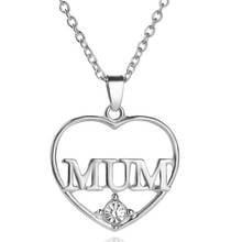 Collar ahuecado creativo en forma de corazón para mujer, cadena elegante de clavícula para mujer, regalo de cumpleaños del Día de la madre 2024 - compra barato