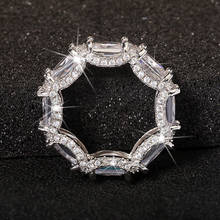 Женское Обручальное кольцо вечности из серебра 925 пробы с цирконом класса ааааа 2024 - купить недорого