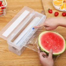 Envoltorio de plástico para alimentos de con tobogán de corte ajustable Film transparente de preservación de Caja de almacenaje de la cocina de la herramienta Gadgets 2024 - compra barato
