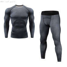 Men's thermal underwear underpants Kit Sports Compression Clothing tracksuit for men Fitness slim joggers base layer set long 2024 - buy cheap