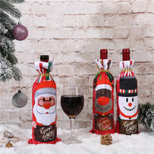 New Year 2020 Santa Claus Wine Bottle Dust Cover Xmas Navidad Noel Christmas Decorations for Home Natal 2019 Dinner Table Decor 2024 - buy cheap