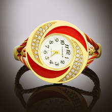 Новинка 2019, модные женские часы-браслет с золотым циферблатом, креативные женские часы, стразы, роскошные часы Rebayan Kol Saati Reloj Mujer 2024 - купить недорого