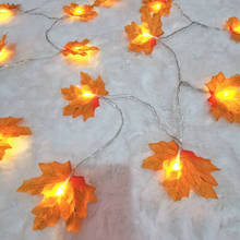 Fairy LED String Light USB Battery Power Maple Leaves String Fall Autumn Plants Garland Fence Party Stair Railing Decor 1.5M 3M 2024 - buy cheap