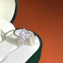 Mariposa de plata esterlina 925, accesorio ajustable de tamaño libre, accesorios de montaje, piezas para corales de perlas, ágata de cristal de Jade 2024 - compra barato