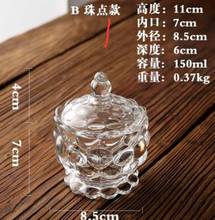 Açucareiro de vidro transparente, estilo selecionado, com tampa, jarra de doces, armazenamento de vidro, cozinha, pote de velas com aroma 2024 - compre barato