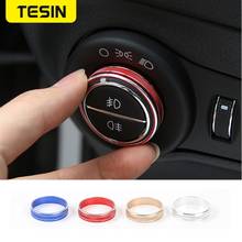 TESIN Car Styling Aluminum alloy Head Light Lamp Switch Button Decorative Cover Ring Trim Sticker Fit for Jeep Compass 2017+ 2024 - buy cheap