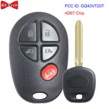 KEYECU-mando a distancia para coche, llave para Toyota Sienna 2004, 2005, 2006, 2007, 2008, 2009, 2010, FCC ID: Chip GQ43VT20T 4D67 2024 - compra barato