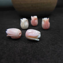 Cuentas de concha de tulipán hechas a mano, cuentas de flores de concha de mar para la fabricación de joyas, Kralen Voor Sieraden Maken Krale, 8x11mm, 5 uds., DYL0186 2024 - compra barato
