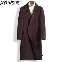 AYUNSUE мужская двусторонняя шерстяная куртка для мужчин одежда пальто в Корейском стиле Мужская осенняя куртка Мужские 2020 Chaquetas Hombre LXR941 2024 - купить недорого