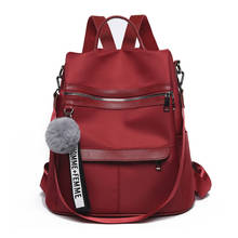 Bolsa de ombro feminina oxford, mochila feminina fashion para adolescentes bolsa escolar para laptop 2024 - compre barato