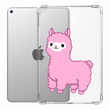 Cute Alpaca For iPad Pro 12.9 2020 Case Transparent Silicone Reinforced Corners Soft Cover Funda iPad 7th Generation Cases Air 2 2024 - buy cheap