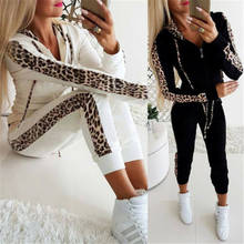 Fashion Women Sets Women Black White Leopard 2 pcs Sweatsuit Cotton Summer Pullover Suits Women outfit Two Piece Tracksuits 2024 - buy cheap