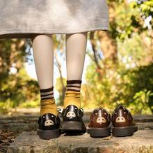 Стиль японского колледжа милые туфли в стиле «Лолита» в винтажном стиле, круглый носок, толстая подошва, женская обувь Изящные вышивка Студенческая обувь Kawaii cos 2024 - купить недорого