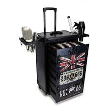 Hairdressing Trolley Toolbox Retro License Plate Big Makeup luggage Trendy Shop Large Hairdressing Shop Hardcore Storage Toolbox 2024 - buy cheap