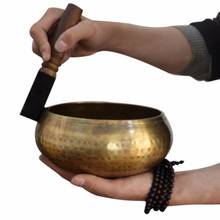 Peace Copper Crafted Gilt Yoga Singing Bowl Buddhism Tibetan Chakra Meditation Meditation Singing Bowls 2024 - buy cheap