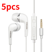 5 pçs original samsung ehs64 fones de ouvido microfone embutido 3.5mm in-ear com fio fones de ouvido para galaxy s7 s8 s9 huawei fone de ouvido 2024 - compre barato