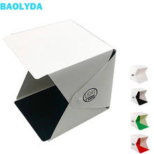 Baolyda мини фотостудия коробка 20 см портативный фотосъемка светильник палатка комплект белый складной светильник ing софтбокс 4 цвета фон 2024 - купить недорого