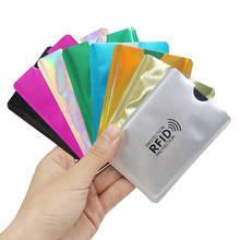 Lector de bloqueo de billetera Mix Anti RFID, tarjetero para tarjetas bancarias, funda de aluminio con protección de Metal para tarjetas de crédito, NFC, 100 Uds. 2024 - compra barato