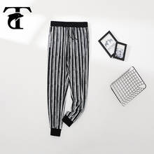 Summer Casual Men Pants Streetwear Korean Fashion Elastic Waist Trousers Plus Size Striped Sweatpants Loose joggers men Pantalon 2024 - buy cheap