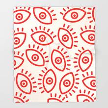 Manta de pestañas con diseño de Mandala, manta de forro polar con patrón de ojos para sofá, 150x200 2024 - compra barato