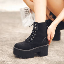 women fashion punk boots bottes femmes platform shoes High Heels women ankle boots winter Autumn motorcycle boots LJA871-1 2024 - buy cheap