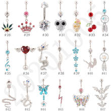 Belly rings 10 pieces mixed different style piercing body jewelry navel ring registered postal service nickel-free 2024 - buy cheap
