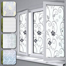 Adesivo de vidro janela de papel auto adesivo filme de janela de privacidade de vidro fosco auto adesivo filme de guarda-roupa decoração para casa 2024 - compre barato