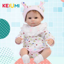 KEIUMI Realistic Doll Bebe Reborn 17 inch Lovely Reborn Babies Girl Doll Cloth Body Stuffed Newborn Toy Kids Birthday Xmas Gifts 2024 - buy cheap